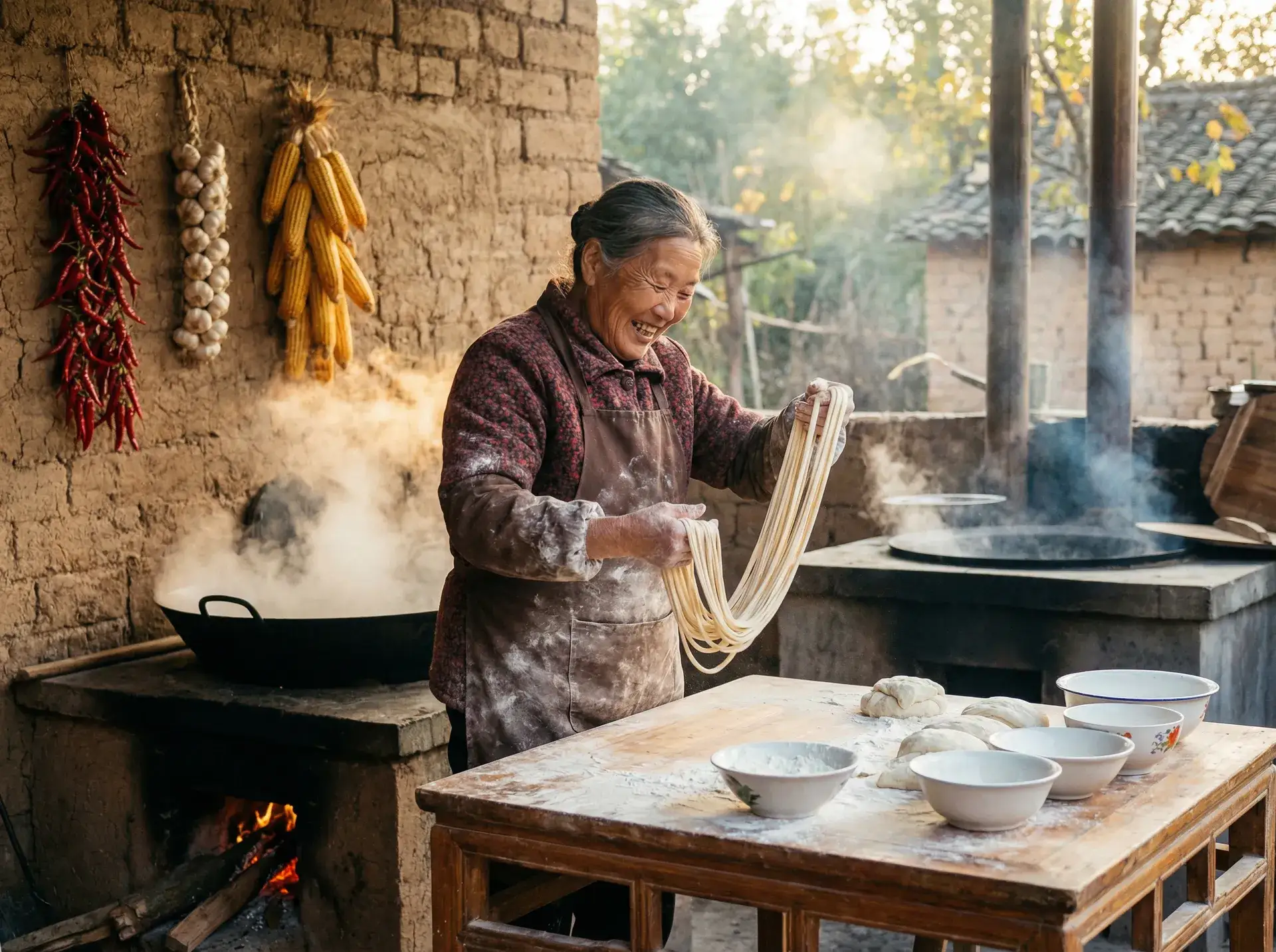 农家大嫂手擀面 - 荔枝视频在线观看播放 乡村美食